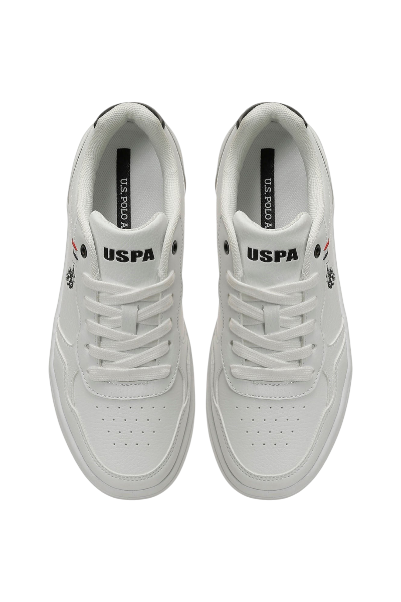 Sporline U.S. Polo Assn. beyaz renkli, tekstil ve mikrofiber malzemeden üretilmiş erkek sneaker ayakkabı