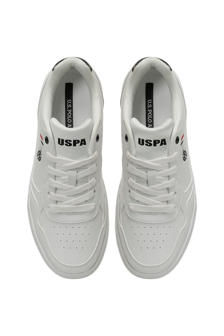 Sporline U.S. Polo Assn. beyaz renkli, tekstil ve mikrofiber malzemeden üretilmiş erkek sneaker ayakkabı