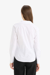 Defacto Kadın Long Sleeve Shirt Y4651Az - Beyaz