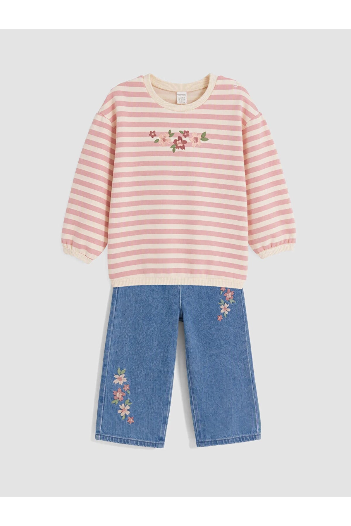 LC Waikiki Kız Bebek Dokuma Takım W6CP17B1 - Krem