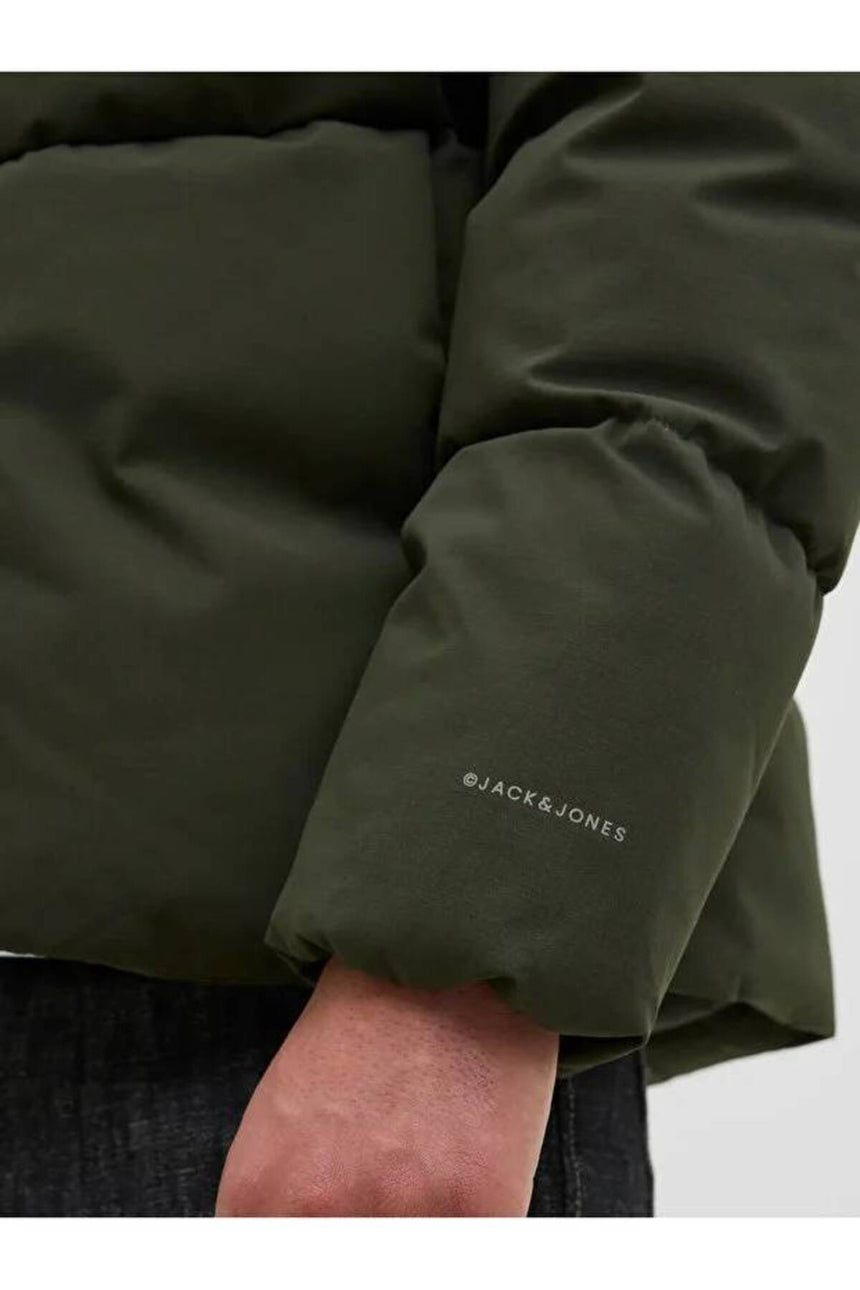 JACK&JONES JJGLOBAL PUFFER JACKET 12283517 - Koyu Yeşil