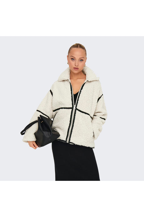 ONLY JACKET 15322440 - Açık Bej/  Kırık Beyaz