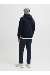 JACK&JONES JJMAKOTO SWEAT HOOD 12278606 - Koyu Mavi