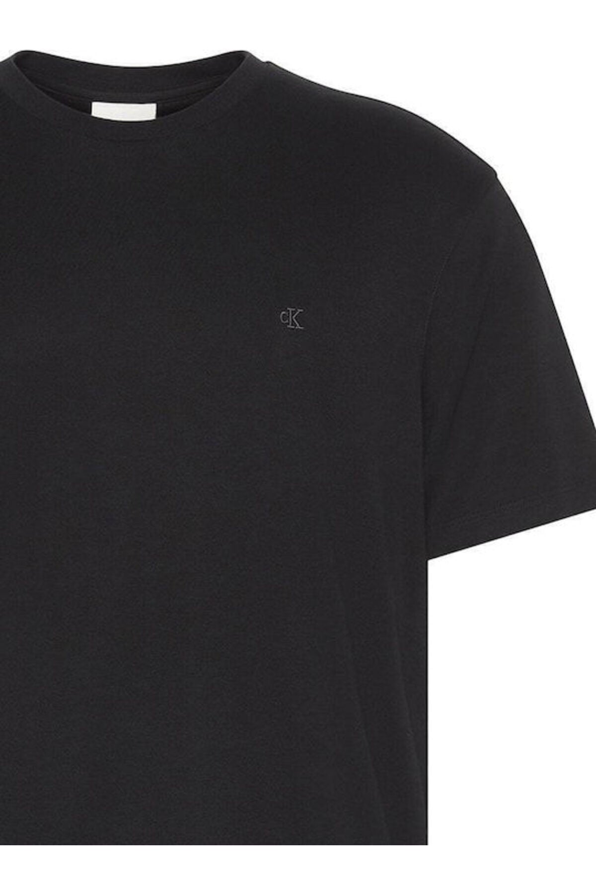 Calvin Klein Slim Stretch Cotton Crewneck Erkek T-Shirt LV04LC240G - Siyah