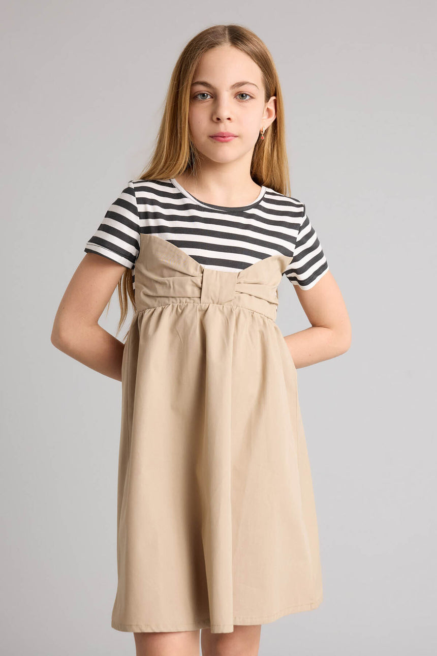 Defacto Çocuk Woven Dress H2204A8 - Mavi