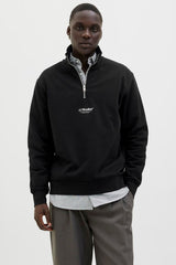 Jack & Jones Soho Erkek Yarım Fermuarlı Sweatshirt 12278793 - Siyah