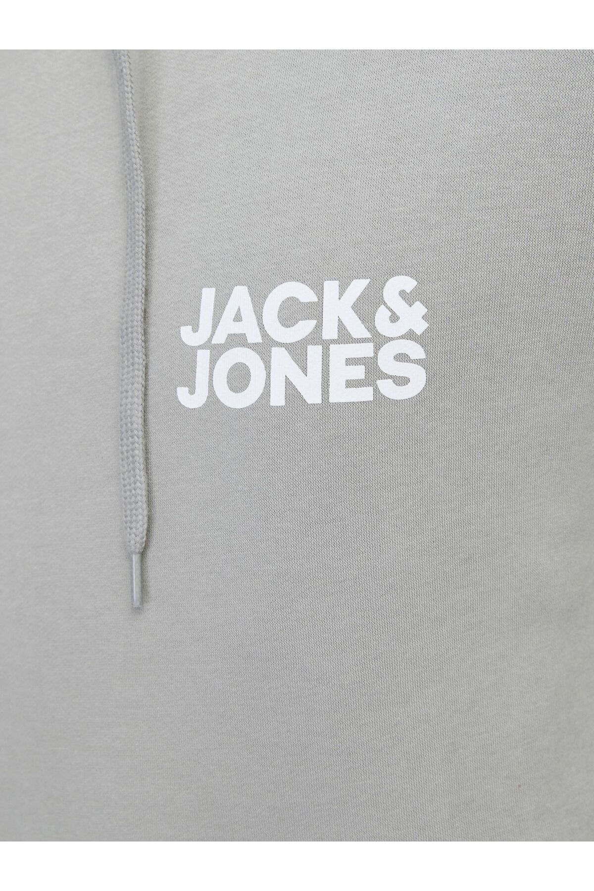 Jack & Jones Corp Logo Erkek Kapüşonlu Sweatshirt 12152840 - Gri
