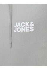 Jack & Jones Corp Logo Erkek Kapüşonlu Sweatshirt 12152840 - Gri