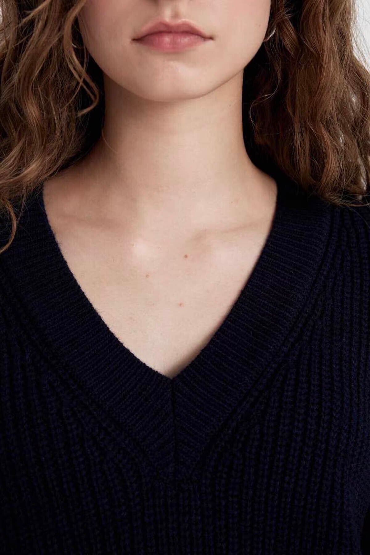 Defacto Kadın Pullover Z7135Az - Koyu Lacivert