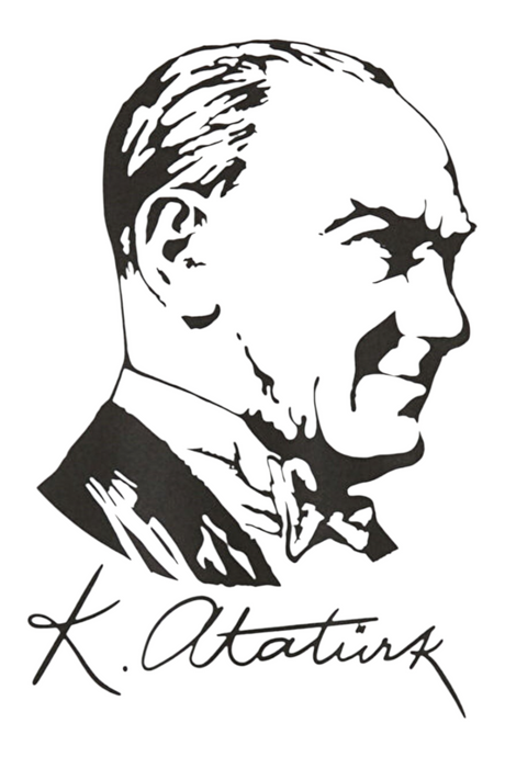 Sporline marka, üzerinde Atatürk silüeti ve imzası bulunan ekru renkli, %100 pamuklu çocuk uzun kollu t-shirt.