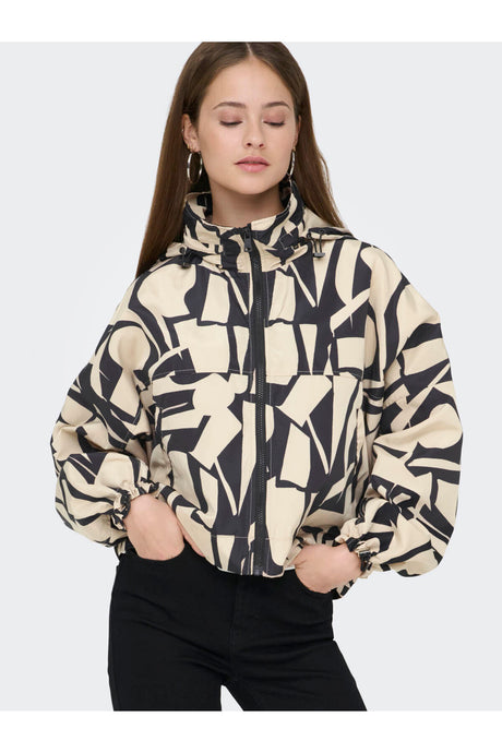 ONLY ONLBETTY BATSLEEVE LIFE AOP JACKET OTW 15281509 - Kahverengi/ Bej