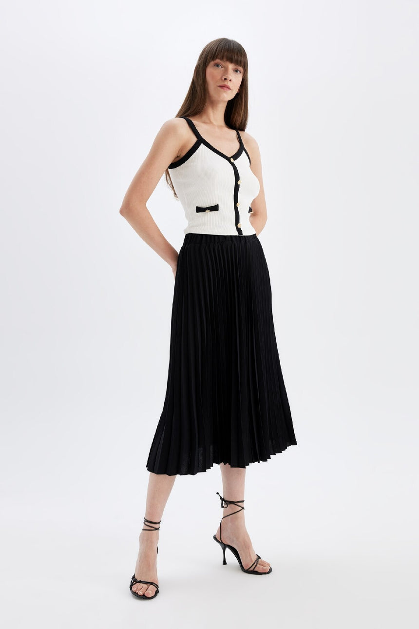 Defacto Kadın Woven Skirt B9014Ax - Siyah