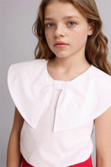 Defacto Çocuk Short Sleeve Blouse H0149A8 - Beyaz