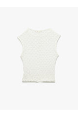 KOTON KADIN BLOUSE SS 5SAK70024UK - Ekru