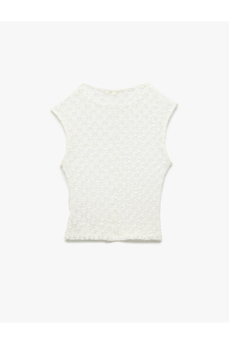 KOTON KADIN BLOUSE SS 5SAK70024UK - Ekru