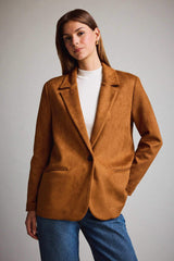 DeFacto Kadın Blazer Ceket E2779AX - Kahverengi