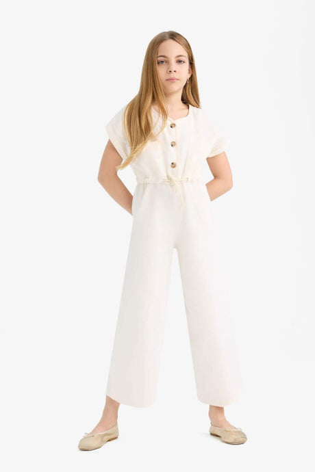 Defacto Çocuk Jump Suit D9308A8 - Ekru