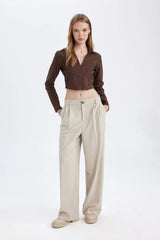 Defacto Kadın Trousers D8150AX - Siyah