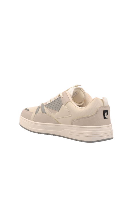 Sporline Pierre Cardin erkek beyaz poliüretan sneaker, yan profil görünümü
