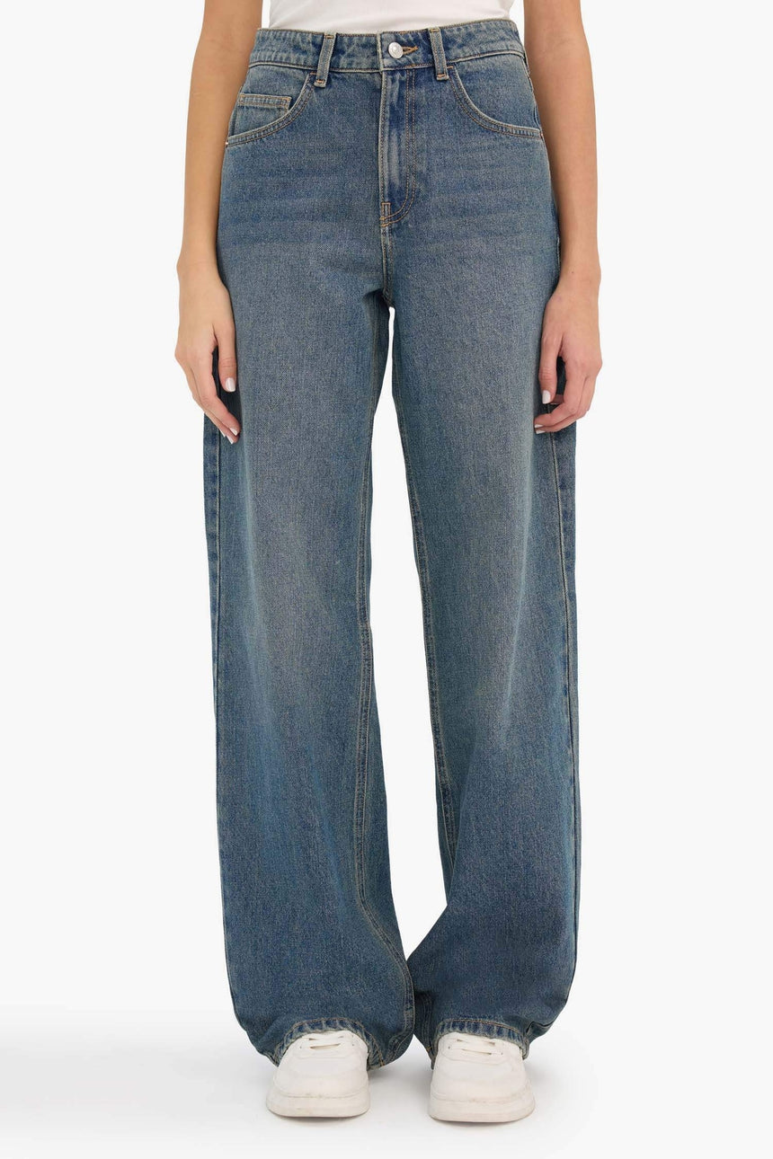 Defacto Kadın Trousers F9585AX - Mavi