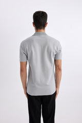 DeFacto M6609AZ Erkek Polo Yaka T-Shirt - Gri