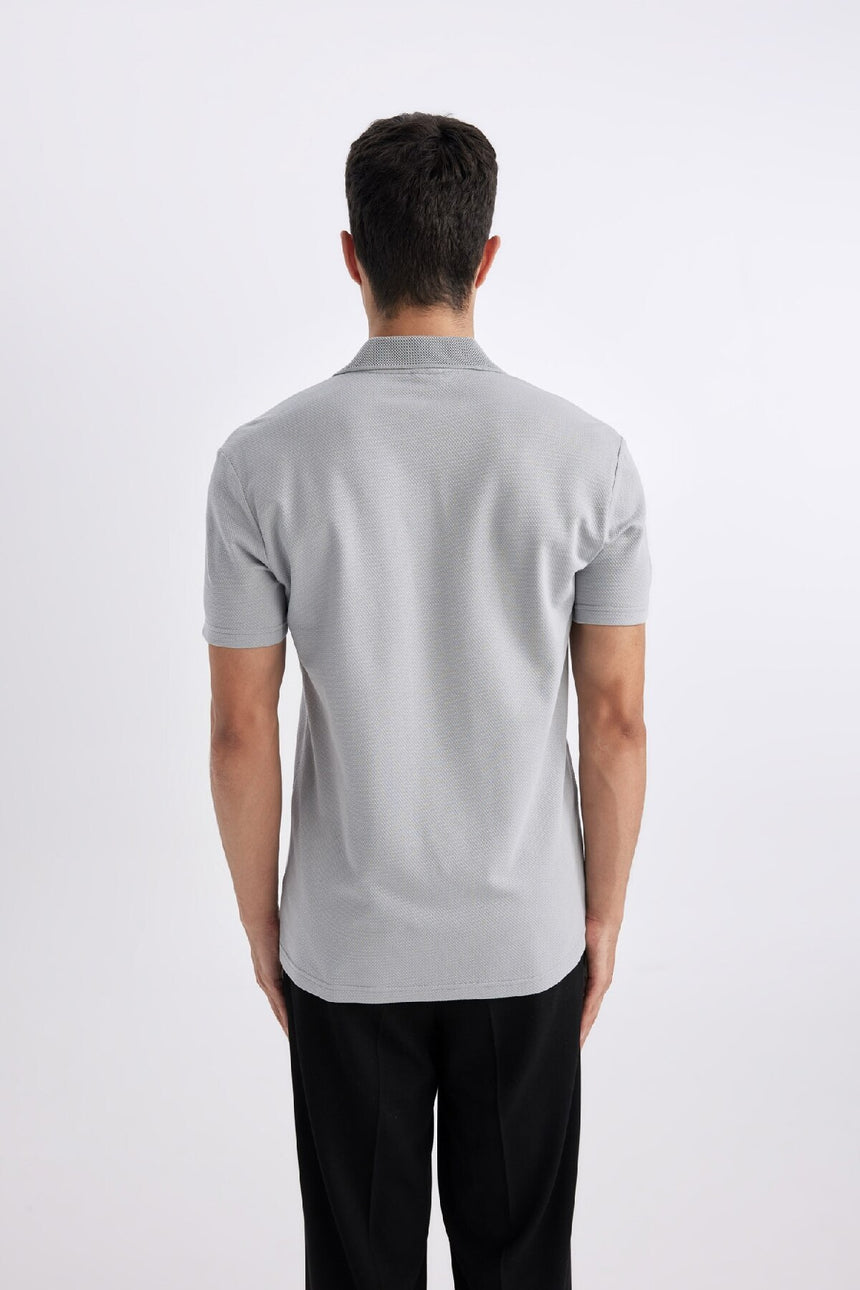 DeFacto M6609AZ Erkek Polo Yaka T-Shirt - Gri