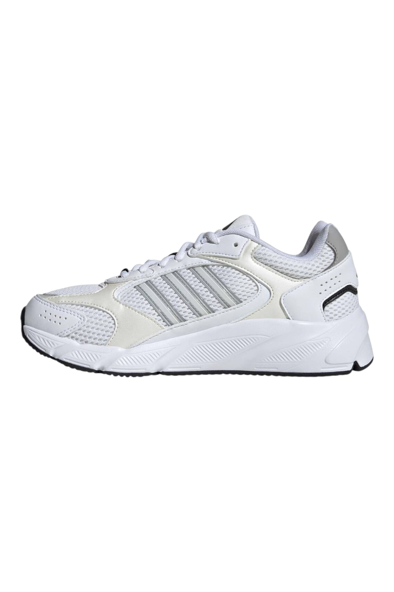 Sporline adidas Crazychaos 2000 beyaz kadın sneaker, tekstil yüzeyli ve yanlarda ikonik üç bant detaylı spor ayakkabı