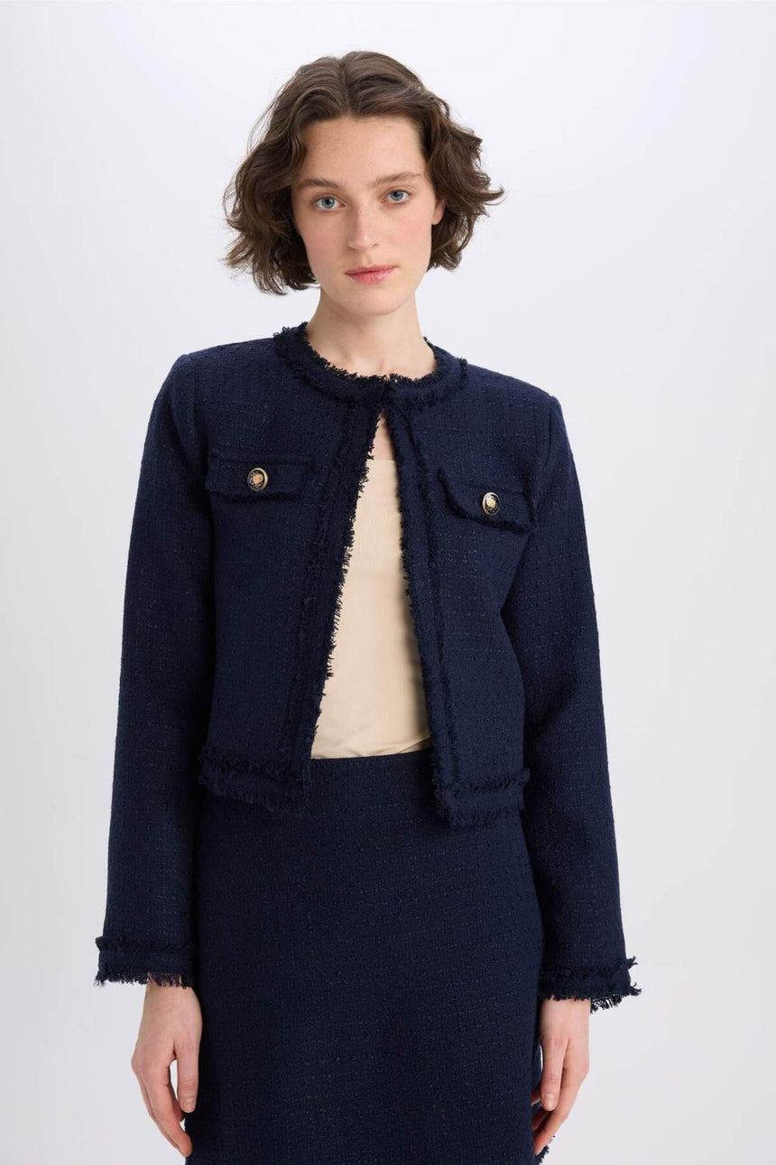 Defacto Kadın Blazer D5040Ax - Koyu Lacivert