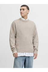 Jack & Jones Ollie Erkek Triko Kazak 12278924 - Gri / Mavi