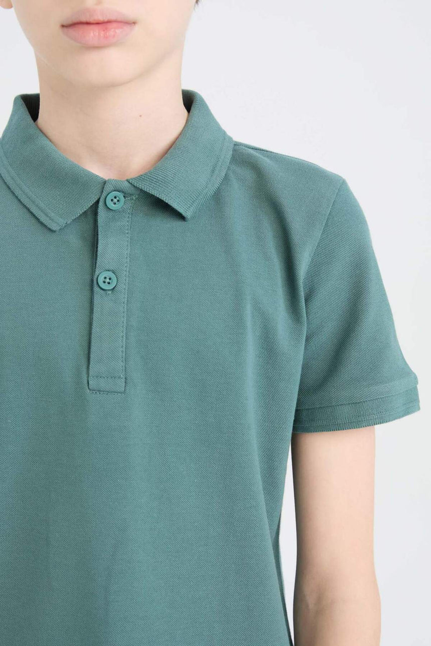 Defacto Çocuk Short Sleeve Polo T-Shirt K1689A6 - Yeşil