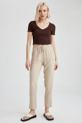 Defacto Kadın Trousers L3164Az - Kahverengi / Kum Beji
