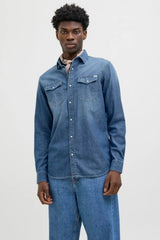 Jack & Jones Sheridan Erkek Denim Gömlek 12138115 - Mavi