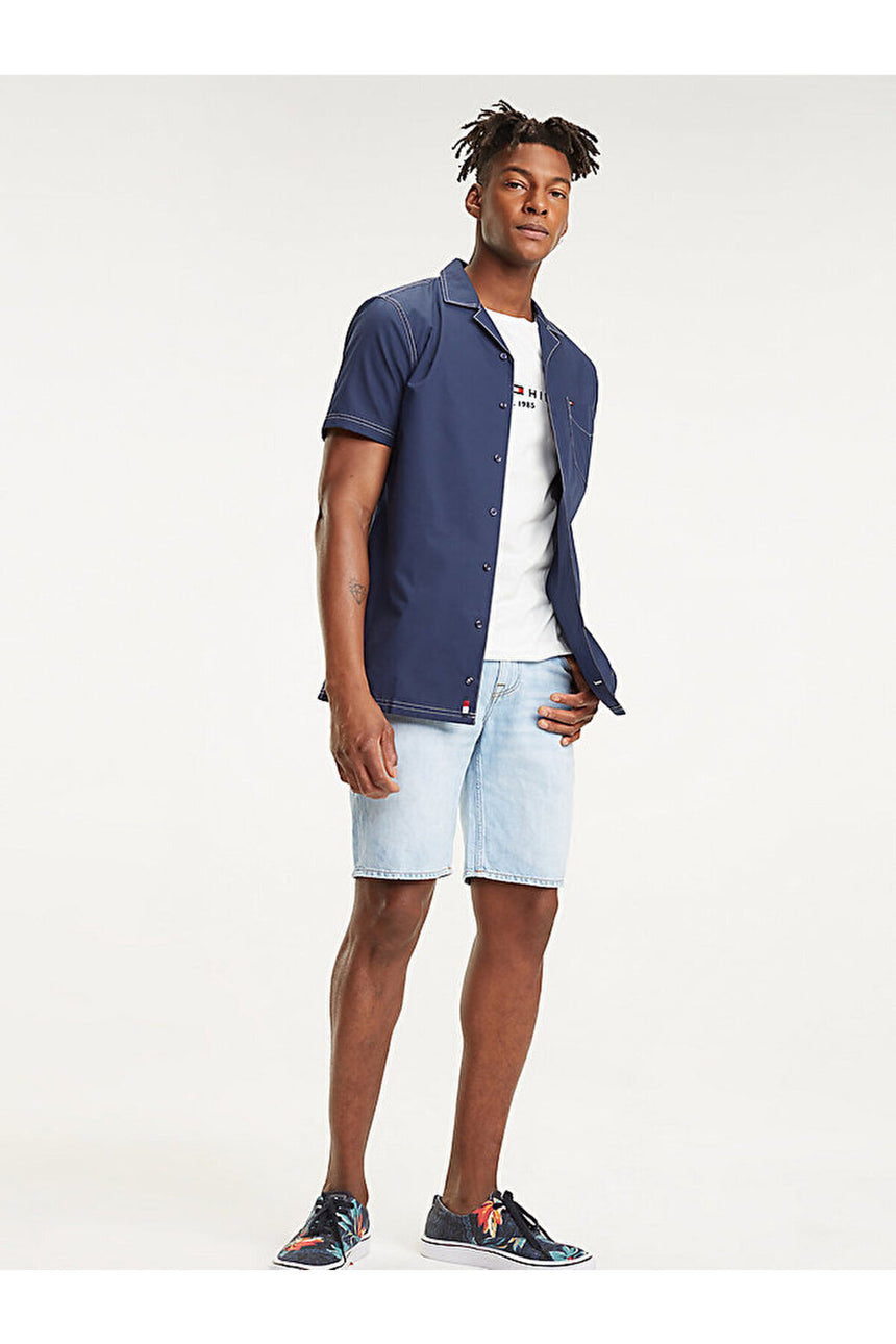 Tommy Hilfiger ERKEK CORE TOMMY LOGO TEE MW0MW11465 - Beyaz