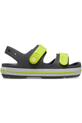 Crocs Kids Crocband Cruiser Sandal T 209424 - Koyu Gri/ Yeşil/ Sarı