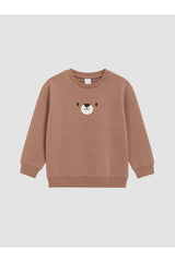 LC Waikiki Erkek Bebek 2'li Sweatshirt W65884D1 - Açık Kahverengi