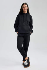 Defacto Kadın Sweat Shirt W8071Az - Siyah