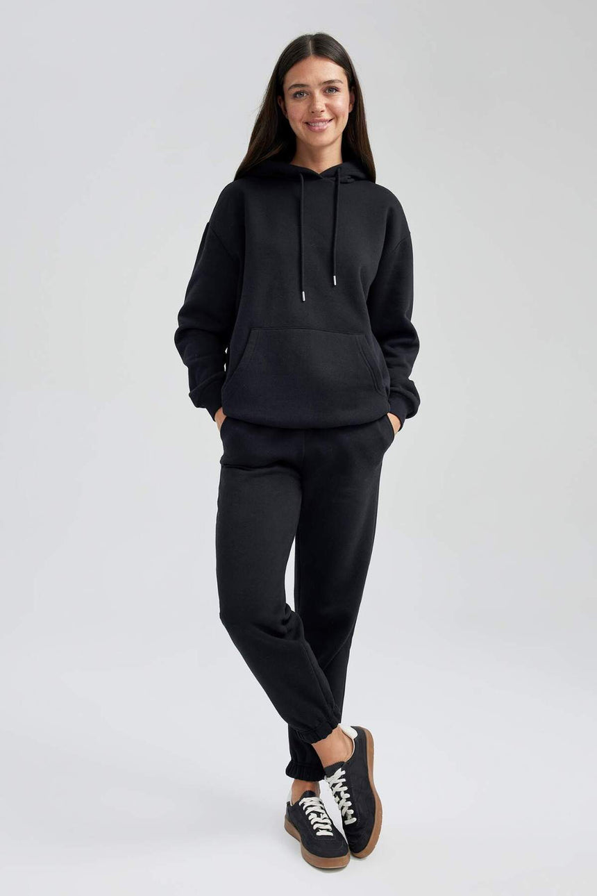 Defacto Kadın Sweat Shirt W8071Az - Siyah