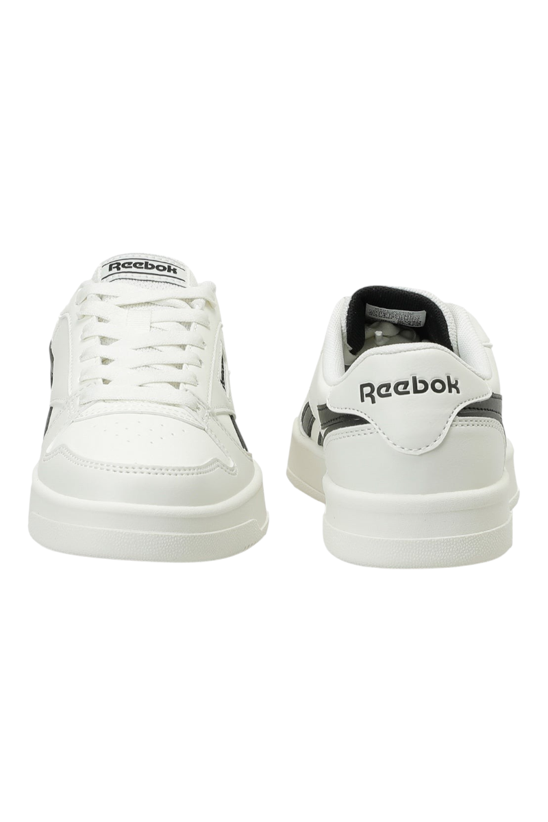 Sporline Reebok Match Prime V2 unisex bej ve siyah PU spor ayakkabı, ön ve arka görünüm