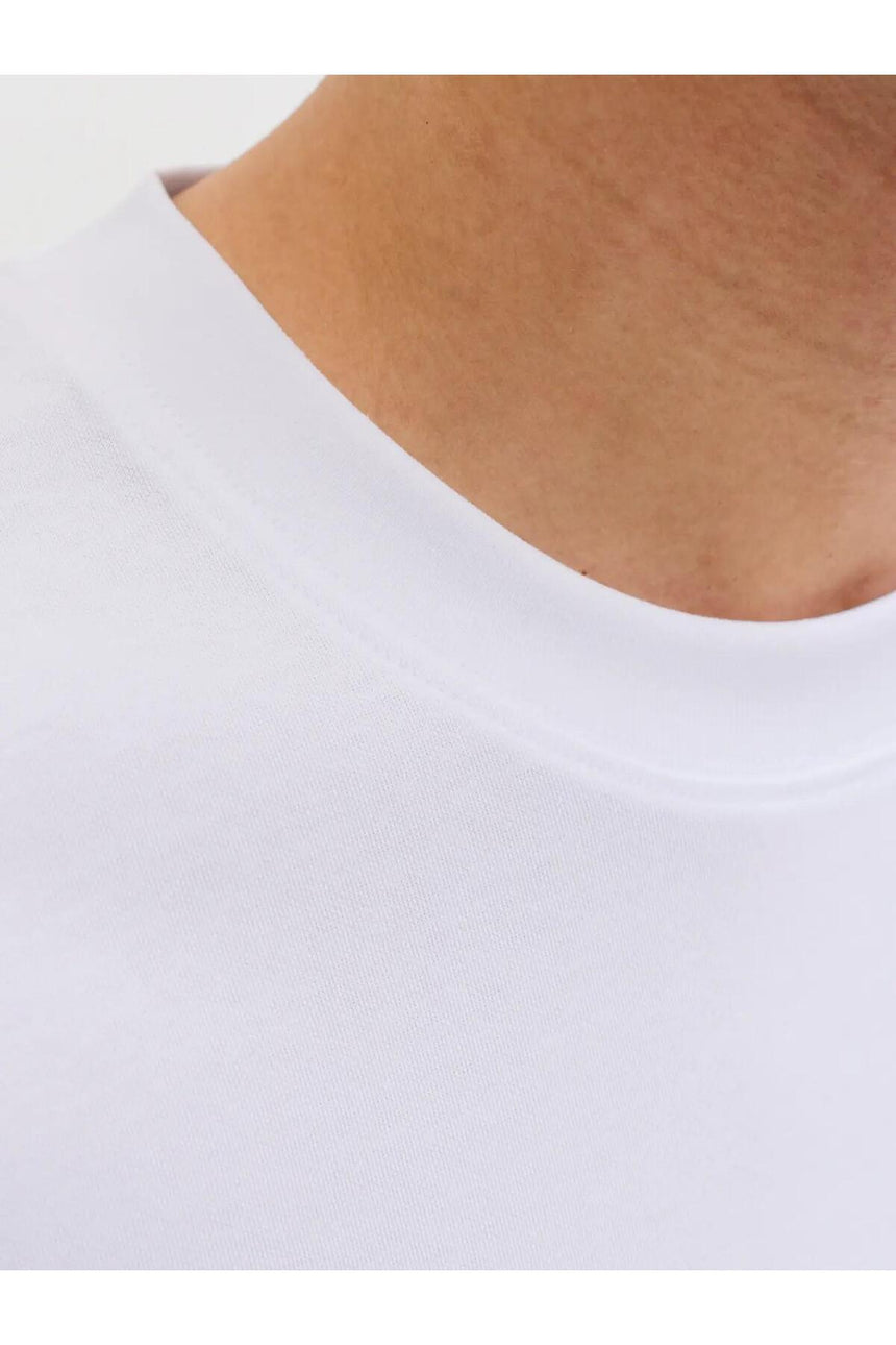 JACK&JONES JJEBARRON TEE SS O-NECK NOOS 12298906 - Beyaz