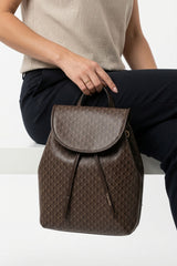 Calvin Klein Kadın EMBLEM AOP MINI BACKPACK LV04F3507G - Kahverengi