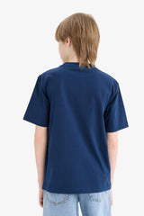 Defacto Çocuk Short Sleeve T-Shirt E0183A8 - Lacivert