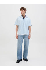 JACK&JONES SHIRT - WITH SLEEVES MALE KNIT CO60/PL40 12285711 - Gök Mavisi