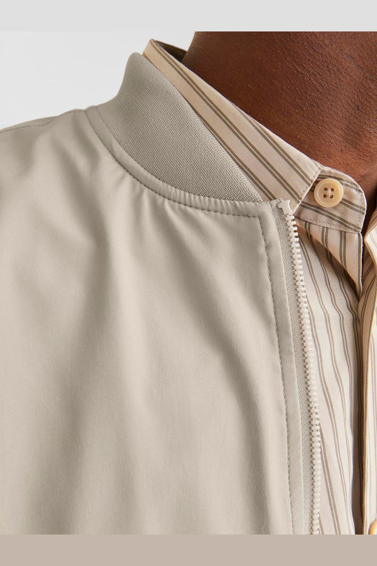 Jack & Jones Charge Erkek Bomber Ceket 12288895 - Bej / Açık Gri