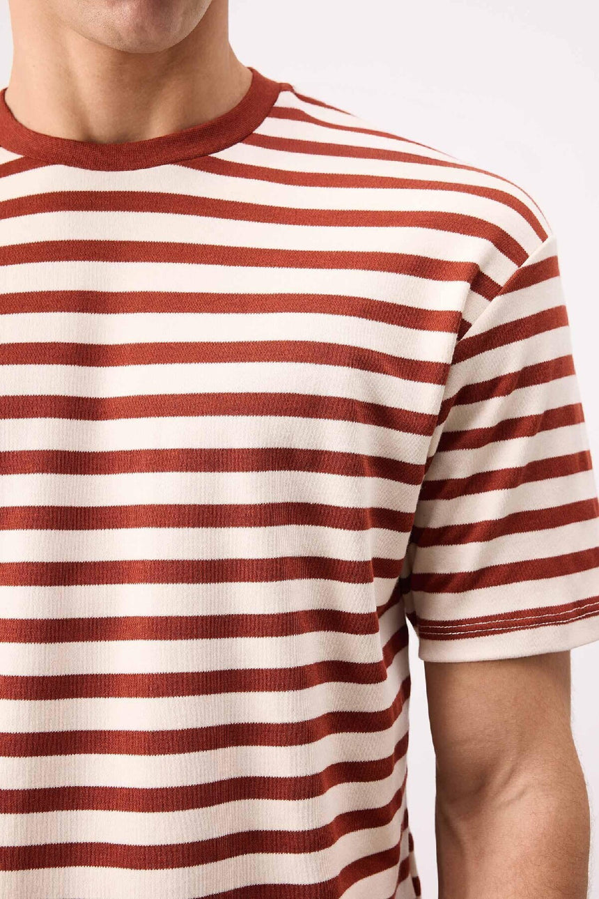 Defacto Erkek T-Shirt B5910Ax - Koyu Yeşil