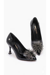 Pierre Cardin Kadın Stiletto - Siyah Parlak
