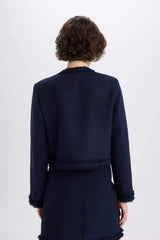 DeFacto D5040AX Kadın Blazer Ceket - Koyu Lacivert