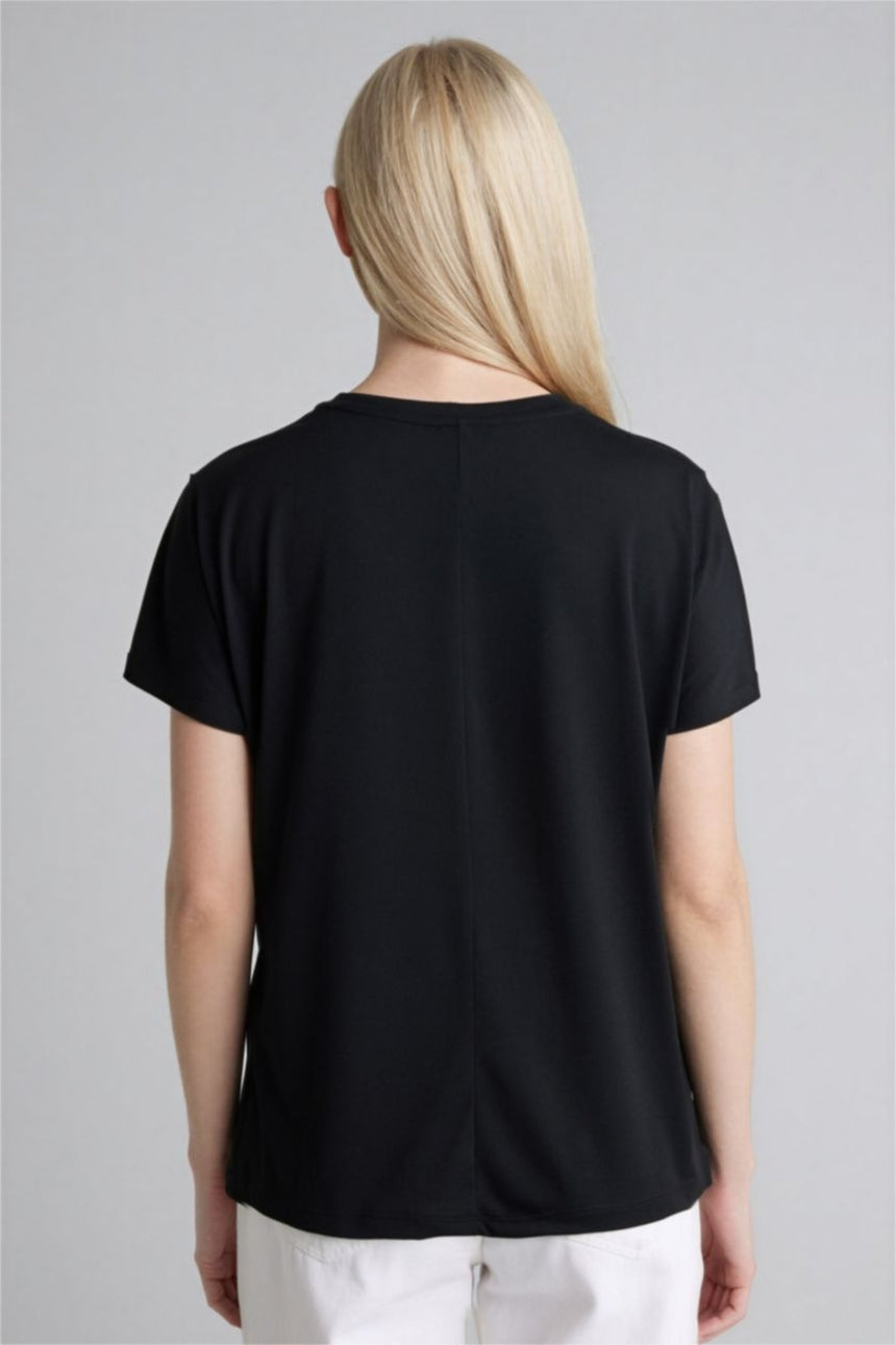 Defacto Kadın Short Sleeve T-Shirt K7701AZ - Siyah