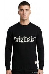 Jack & Jones Originals Montreal Erkek Triko Kazak 12310053 - Siyah