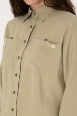 US POLO ASSN BAYAN DOKUMA GÖMLEK 2102852 - Gri/ Bej /Krem