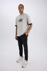 DeFacto Erkek Oversize T-Shirt B3883AX - Açık Gri